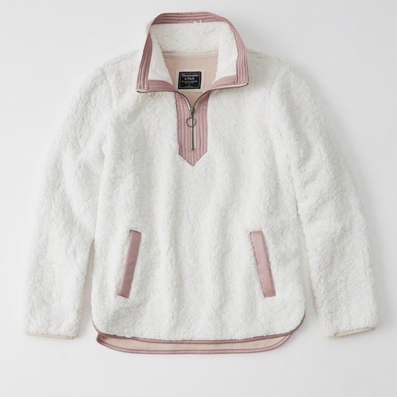 abercrombie sherpa half zip pullover